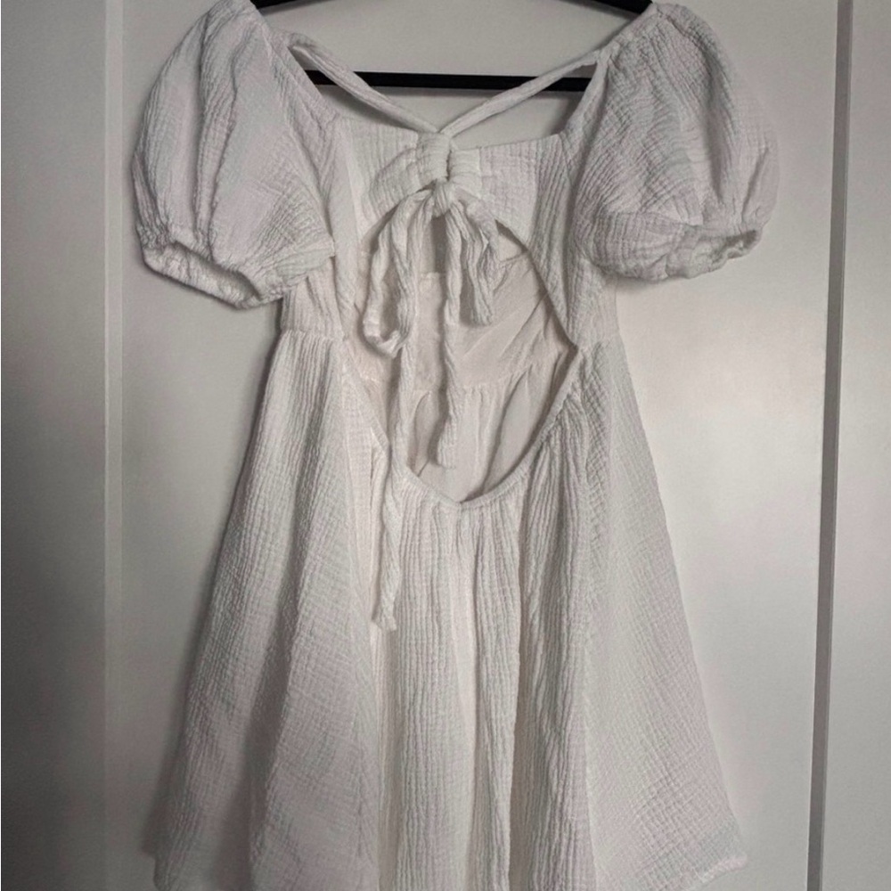 Princess Polly White Puff Sleeve Baby Doll Dress . Size 10. EUC. - Picture 4 of 9